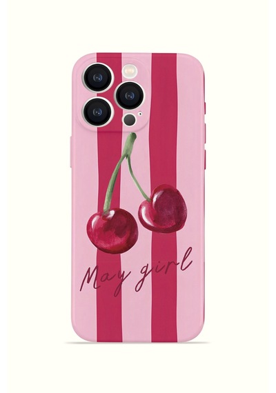 Apple iPhone Uyumlu 16 Pro Vorian İnce Kamera Korumalı Mika Kılıf Cherry Girl Cherry Girl Mika