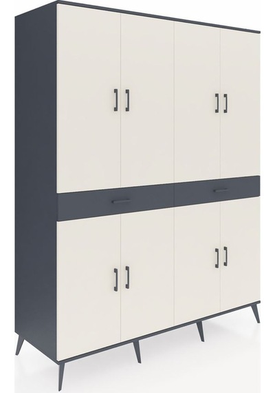 Kronos Gardrop 10 Raflı 2 Çekmeceli 8 Kapaklı 176x59x221 Antrasit-aytaşı/antrasit Aytaşı/antrasit Kronos Gardrop 10 Raflı 2 Çekmeceli 8 Kapaklı 176x59x221 Antrasit-aytaşı/antrasit Aytaşı/antrasit