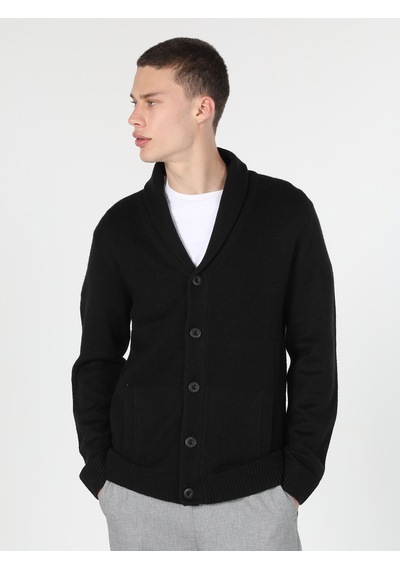 Colin's Slim Fit Düğmeli Siyah Erkek Hırka CL1059692_Q1.V2_BLK