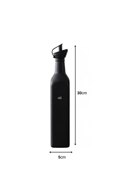 2'li Cam Yağdanlık 500 Ml Siyah Sirkelik Sıvıyağ Zeytinyağı Şişesi Yağlık Siyah