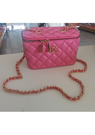 Asesstore Chanel Kutu Model Çapraz Çanta / Hediye Çanta Pembe