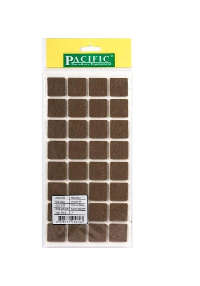 5 Adet Pacific Zemin Koruyucu Yapışkan Kare Keçe 25 mm x 25 mm