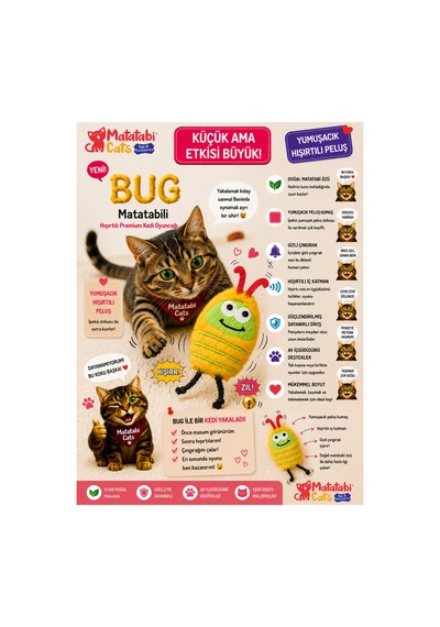 Bug Hışırtılı,çıngıraklı,matatabi Li,pelüş Oyuncak