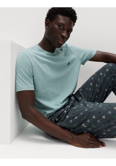 Marks & Spencer Desenli Pijama Takımı T07000586 Mavi