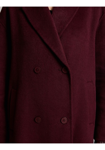 Pierre Cardin Bordo Kaşe Kaban 50329239-vr014