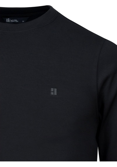 Hatemoğlu Lacivert Regular Fit Bisiklet Yaka Sweatshirt