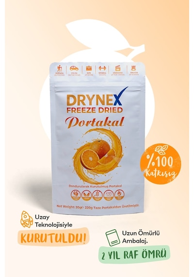 Drynex Freeze Dried Çilek Mango Portakal Elma Muz Dondurularak Kurutulmuş Atıştırmalık Tanışma Seti 5'li
