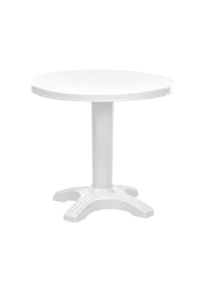 Sy-2556 Beyaz Yuvarlak Plastik Masa 80x72 Cm 51012 Diğer