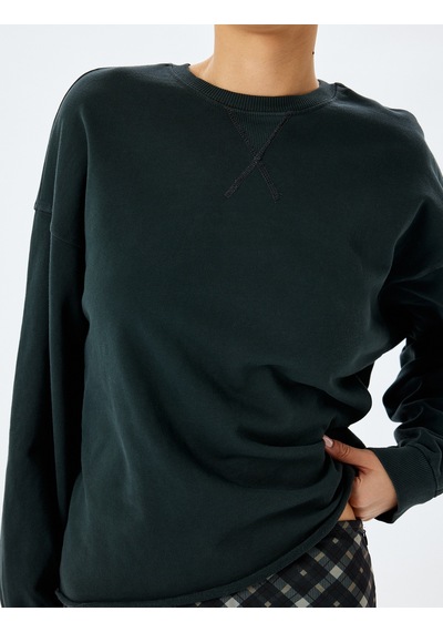 Koton Pamuklu Bisiklet Yaka Uzun Kollu Oversize Sweatshirt Antrasit 5sak10200ek Antrasit Koton Pamuklu Bisiklet Yaka Uzun Kollu Oversize Sweatshirt Antrasit 5sak10200ek Antrasit