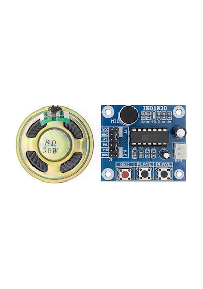 Robizstore-Isd1820 Ses Kayıt Modülü Ses Çalma Modülü 8Ohm 0.5W Hoparlör