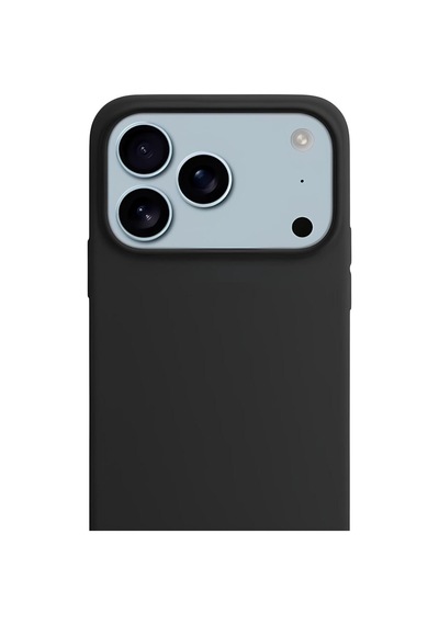 Apple Uyumlu iPhone 17 Pro Max Soft Touch Lansman Silikon Kılıf Mat Siyah