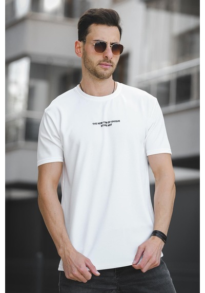 Ft New Club Baskılı Otoban Bisiklet Yaka Likralı Slim Fit Erkek Tshirt Antrasit