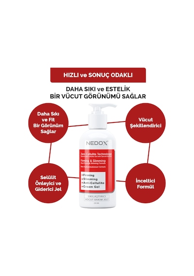 Nedox İnceltici Sıkılaştırıcı Selülit Giderici Jel 250 ML