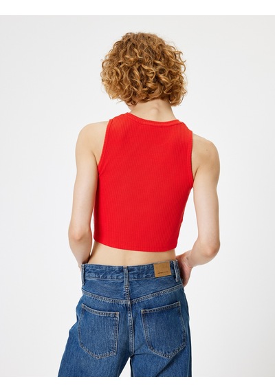 Koton Basic Crop Atlet Baskılı Bisiklet Yaka Pamuklu Kırmızı 4sal30088ık Kırmızı Koton Basic Crop Atlet Baskılı Bisiklet Yaka Pamuklu Kırmızı 4sal30088ık Kırmızı
