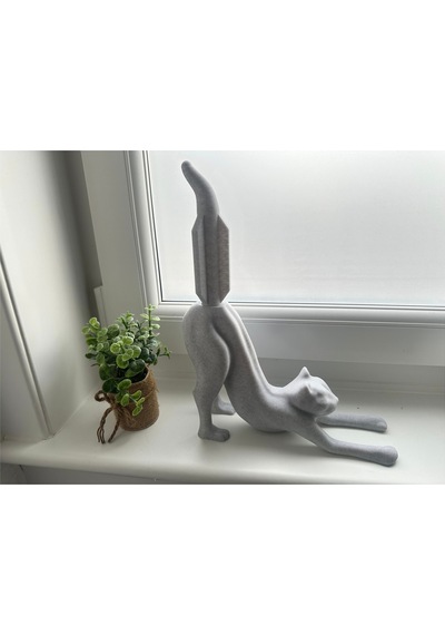 Sincara Home Esneyen Kedi Dekoratif Tuvalet Kağıdı Tutucu Beyaz
