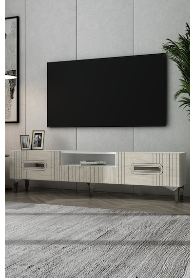180dhdtsç8btg Luna Kapaklı Pleksi Lazer Desen Tv Sehpası Beyaz-traverten-gümüş 180dhdtsç8btg Luna Kapaklı Pleksi Lazer Desen Tv Sehpası Beyaz-traverten-gümüş