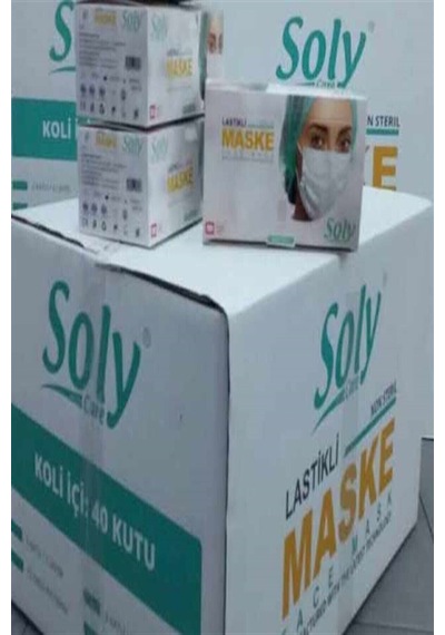 3 Katlı Cerrahi Telli Full Ultrasonik Maske 4 Paket 200 Adet