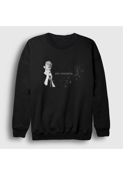 Presmono Unisex Ian Curtis Joy Division Sweatshirt Siyah