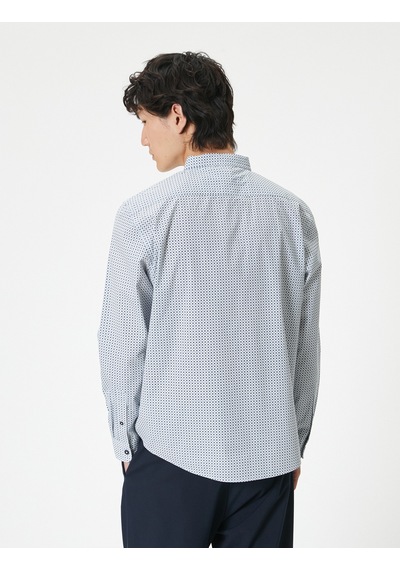Koton Basic Gömlek Klasik Yaka Düğmeli Uzun Kollu Regular Fit Lacivert Desenli 4sam60083hw Lacivert Desenli Koton Basic Gömlek Klasik Yaka Düğmeli Uzun Kollu Regular Fit Lacivert Desenli 4sam60083hw Lacivert Desenli