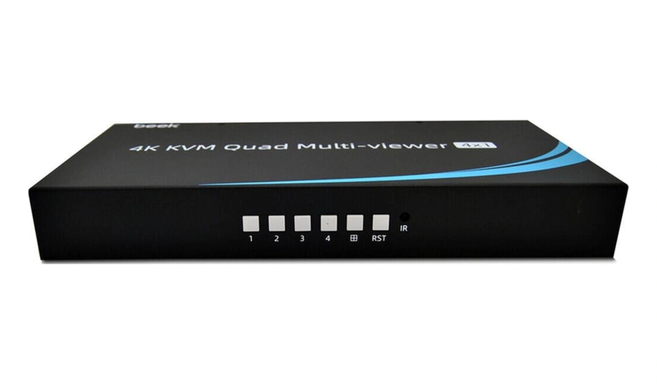 Kvm Quad Multi-viewer 4x1 4 İn 1 Out Hdmı Kvm Seamless Switch, Sharing 1 Display-116694