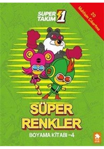 Süper 1 Takım Süper Renkler Boyama Kitabı 4