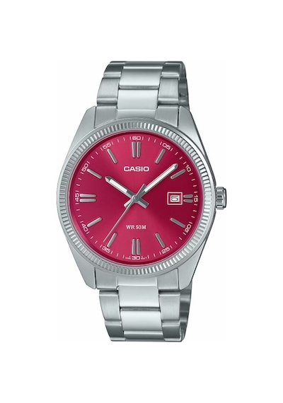 Casio Mtp-1302pd-4avef Quartz Çelik Gri Kırmızı Kadran 39 Mm Erkek Kol Saati Gri