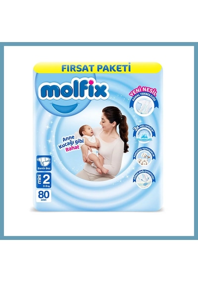 Molfix Bebek Bezi Fırsat Paketi 2 Beden 3-6 Kg 80 Adet Mbt06 Standart