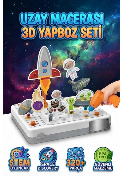 Oyuncak 3d Matkap Seti Söktak Uzay Serisi