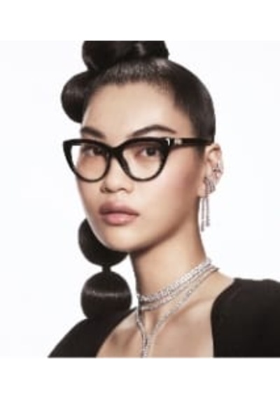 Sk2052 1001 51 Ekt Cat Eye Large Kadın Mavi Işık + Uv420 Korumalı Gözlük Siyah