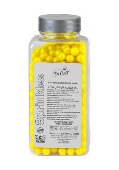 8 Mm Sarı Boncuk Şeker 250 G Pasta Ve Tatlı Dekor Süsü