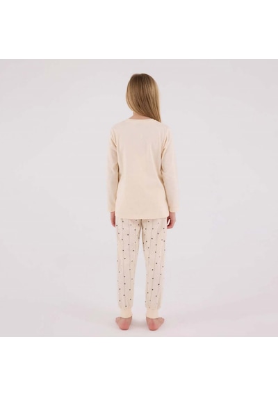 Arnetta Kız Çocuk Pijama Takımı 3434 Krem