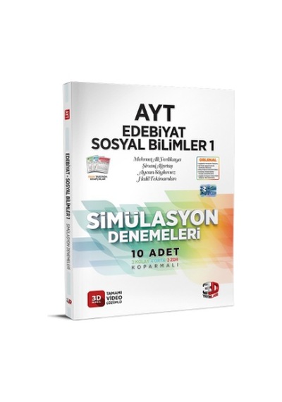 3D Yayınları AYT Edebiyat Simülasyon Denemeleri - 3d ayt deneme -