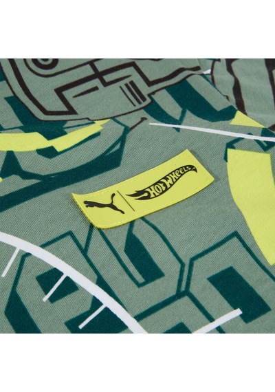 Puma Hot Wheels Graphic Çocuk Yeşil T-shirt 630074