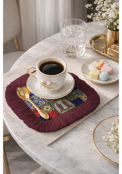 Akdeniz Çini Motifli Püsküllü Sunum Peçetesi-sanatsal Retro Mavi Kiremit Bordo Bardak Altlığı Mendil Gün Batımı Şeftali Akdeniz Çini Motifli Püsküllü Sunum Peçetesi-sanatsal Retro Mavi Kiremit Bordo Bardak Altlığı Mendil Gün Batımı Şeftali