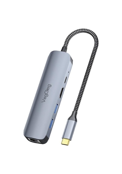 Type-c Pd 100w 5 Portlu 4k 60hz Hdmı Gigabit Ethernet Usb 3.0 Çoklayıcı Hub
