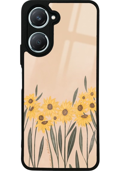 Vivo Y18 Watercolor Sunflower Tasarımlı Glossy Telefon Kılıfı Çok Renkli