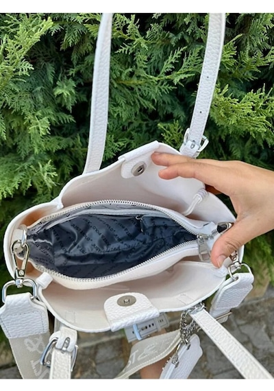 Just Polo Kadın Yeni Sezon Yumuşak Derili 4 Bölmeli Lüks El Ve Omuz Çantası Shopper Ebat: 28 X 20 Cm Taş 59264011