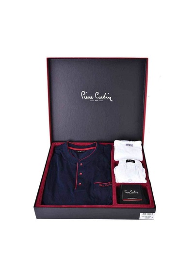 Cacharel Pierre Cardin Pijama Çamaşır Çorap Set 2000 Lacivert