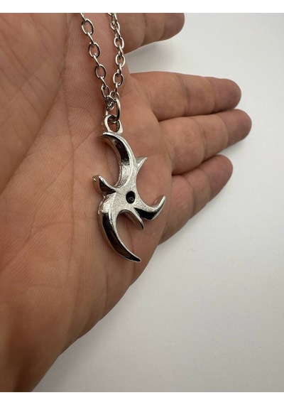 Naruto Ninja Star Yıldız Kolye 60 Cm Zincirli Zamak Kaplama Unisex Anime Takı Çok renkli