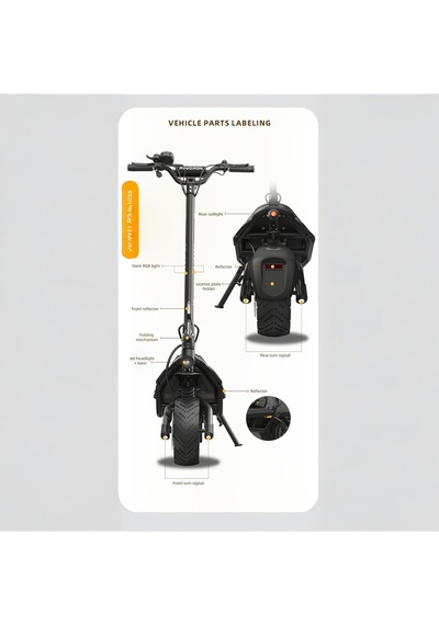 Rovoron R7 Elektrikli Scooter 3.000 Watt 65 Km/s Menzil 120 Km Mavi