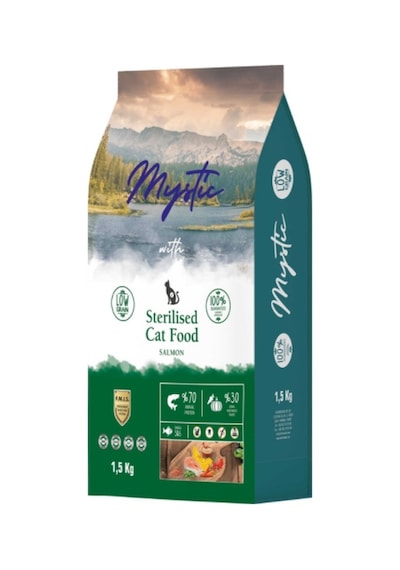 Mystic Sterilised Somonlu Az Tahıllı Kısırlaştırılmış Yetişkin Kedi Maması 1500 G
