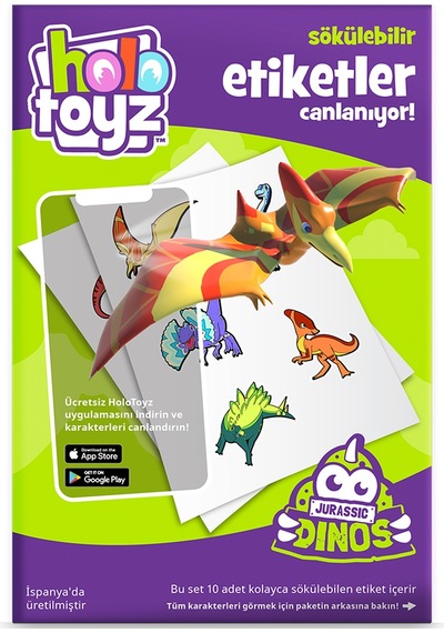 Holotoyz Sticker Jurassic Dinos Ar Uyumlu Etiket