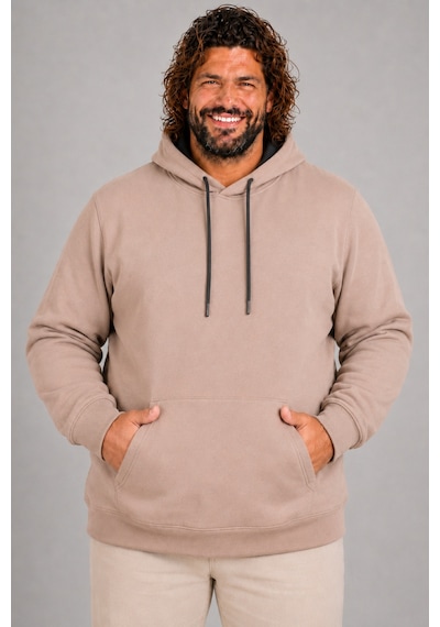Moc Grande Mocgrande Büyük Beden Erkek Basic Sweat Kapüşonlu 11700 Toprak