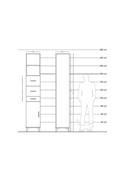 Hyperion Dolap 3 Raflı 3 Çekmeceli Tek Kapaklı 44x44x243 Çam-çam Çam Hyperion Dolap 3 Raflı 3 Çekmeceli Tek Kapaklı 44x44x243 Çam-çam Çam
