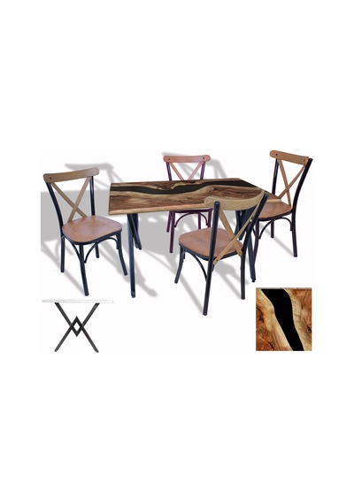 Anemon - Tonet Masa Takımı Werzalit, Allzalit, Vermodin Tabla 80x140 - Epoxy - Papel Oturak Çok Renkli Anemon - Tonet Masa Takımı Werzalit, Allzalit, Vermodin Tabla 80x140 - Epoxy - Papel Oturak Çok Renkli