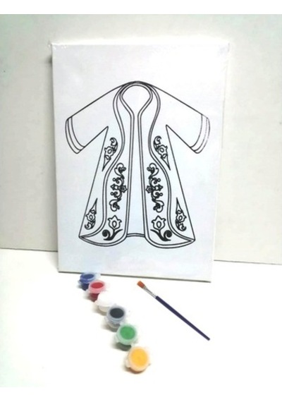 Hayal Sepeti Resimli Tuval Boyama Kaftan 25X35Cm
