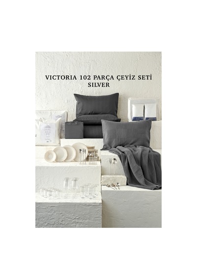 Victoria 102 Parça Çeyiz Seti Silver - 874690168 Diğer