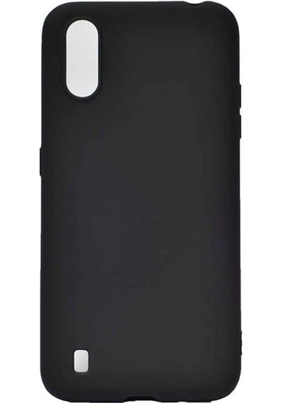 Samsung Uyumlu Galaxy A01 Kılıf Zore Premier Silikon Kapak-Siyah