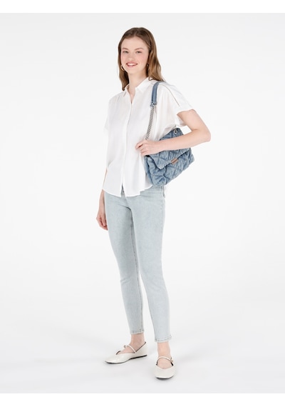 Colin's Colins 760 Diana Süper Dar Kesim Yüksek Bel Dar Paça Mavi Kadın Jean Pantolon Cl1069424 Denim