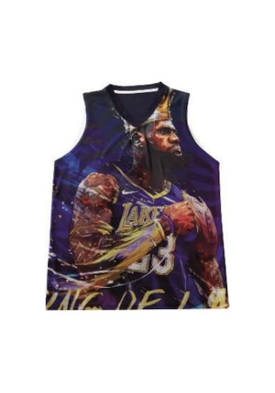 Lebron James Robot İllustrator Dijital Baskı Siyah